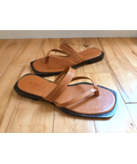 Schutz Womens Rania Strappy Flip Flop Sandals Cuoio Brown Leather Size 6... - $918.09 MXN