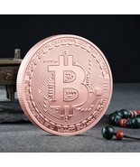 Copper Bitcoin Coin Bit Commemorative Blockchain BTC Collectors Gold Plated - $179.89 MXN