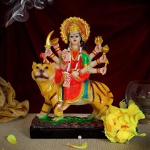 Goddess Nav Durga Devi Sherawali MATA Murti Statue Puja 19.7 X 14 Cm),Resin - £23.34 GBP