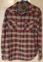 Northwest Territory Plaid Flannel Long Sleeve Button Snap Shirt Sz Large - £12.83 GBP