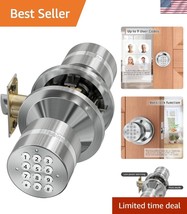 Satin Nickel Keyless Entry Door Lock with Keypad &amp; Mute Function - Easy ... - $60.00
