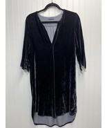 CP Shades XS Gray Rayon Silk Crushed Velvet Halle Tunic Dress Dark Purple - €38,29 EUR