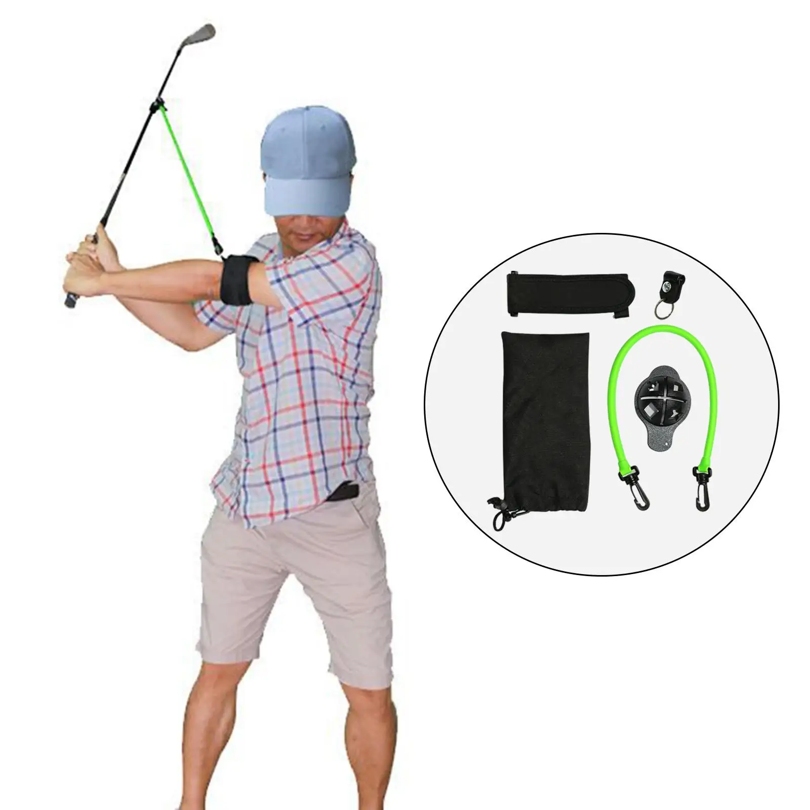 Portable Golf Swing Trainer, Training Aid Belt Correct Posture, Arm  - £128.86 GBP