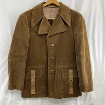 Vintage Richman Bros Blazer Sport Coat Corduroy Jacket Tan Size 38 Yugos... - $123.49
