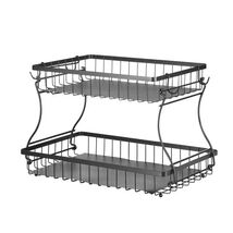 2 Tier Fruit Basket Bowl Kitchen Countertop Storage Stand Holder Banana ... - $21.46