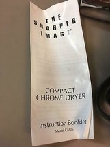 Sharper Image Compact Chrome Dryer Foldable in Case with Instruction Booklet - £49.03 GBP