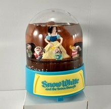 Vintage Disney Snow White &amp; The Seven Dwarfs Heigh-Ho Musical Motion Snow Globe! - £23.68 GBP