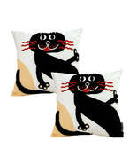 SOGA 2X 45cm Playful Black Cat Silhouette Pillowcase - $89.92 CAD