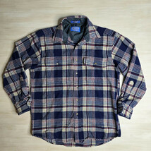 Pendleton Pure Virgin Wool Plaid Shacket Shirt Lined Collar USA Made Siz... - €50,20 EUR
