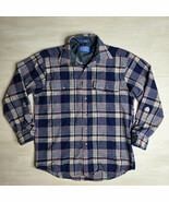 Pendleton Pure Virgin Wool Plaid Shacket Shirt Lined Collar USA Made Siz... - €50,68 EUR