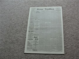 Geauga Republican, Wednesday, November 8, 1882- Chardon, Ohio Newspaper. - £14.79 GBP