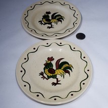 2 VTG Metlox Poppytrail Provincial California Green Rooster Bread Desser... - $11.95