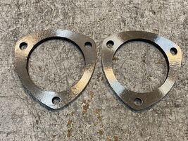 2 Quantity of 3-Bolt Exhaust Flages 77mm Bore 10mm Thick 10mm Holes (2 Qty) - $28.49