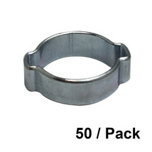 50/PK 15-18 mm Zinc Plated Double Ear Steel Automotive/Hand Tool Hose Clamp - $31.99