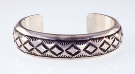 Amazing Navajo TAHE Carinated Sterling Silver Cuff Bracelet - $800.41