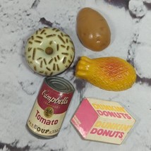 Vintage Food Figural Fridge Magnets Lot Of 5 Dunkin’ Donuts Campbell’s S... - $19.79