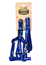 Adjustable Dog Harness with Leash Blue - £5.64 GBP