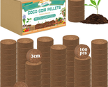 Compressed Coco Coir Fiber Potting Soil Seed Starters  100 Pcs (30Mm) - ... - $30.56