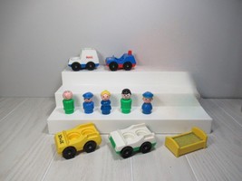 Vintage Fisher Price Little People Village pieces 997 taxi bed police ca... - £23.73 GBP