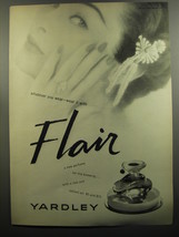 1952 Yardley Flair Perfume Ad - Whatever you wear wear it with Flair - $18.49