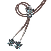 40&#39;s-50&#39;s Zuni Knifewing silver channel inlay bolo tie - £354.82 GBP