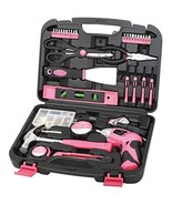 135 Piece Household Tool Kit Pink with Pivoting Dual-Angle 3.6 V Lithium... - $105.97 CAD