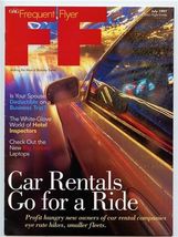 OAG Frequent Flyer Magazine July 1997 Car Rentals Go For A Ride - $14.85