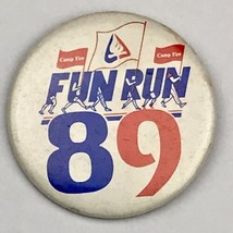 Camp Fire Fun Run 1989 Pin Button Pinback Vintage 80s Campfire Girls - $9.89