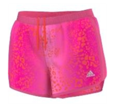 New Adidas MILE 10 Pink Red Design All Sports Design Women&#39;s Shorts Sz L - £19.90 GBP