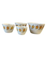 Rae Dunn Pumpkin Artisan Collection Measuring Cups Set Ceramic Stacking - $72.38