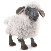 Folkmanis Bleating Sheep Hand Puppet Plush, Gray/Multicolor - £42.92 GBP