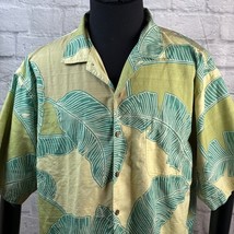 Tommy Bahama Men&#39;s Silk Hawaiian Shirt XL Banana Heart Palm Tree Hawaii ... - $27.71