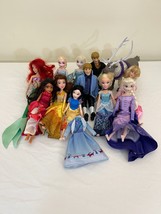 Lot Of 11 Disney Princess Dolls Kristoff Ariel Elsa Aurora Belle Snow White Sven - £52.69 GBP