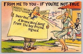 1940s Comic Postcard From Me To You If You&#39;re Not True Army Life Comics Series S - £15.10 GBP