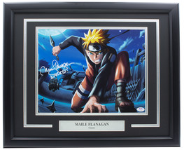 Maile Flanagan Signed Framed 11x14 Naruto Photo Naruto! Inscription PSA - $213.39