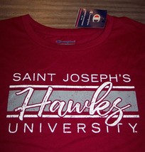 WOMEN&#39;S Vintage Style SAINT JOSEPH&#39;S UNIVERSITY HAWKS T-SHIRT MEDIUM NEW... - £15.57 GBP