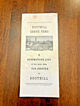 1962 Boothill Grave Yard Descriptive List 250 Graves Brochure Arizona Ou... - $15.76