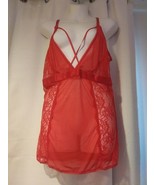 Baci Lingerie Women&#39;s Red Lace Sheer Sexy Nwt F - €12,08 EUR