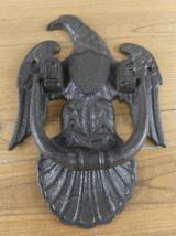 Large Cast Iron Door Knocker American Eagle Man Cave Vintage Style Rustic Style - £14.93 GBP