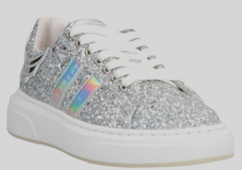 Made in England John Richmond Glitter Sneakers Sz:EU-38/US-8 Silver Metalic - £117.81 GBP