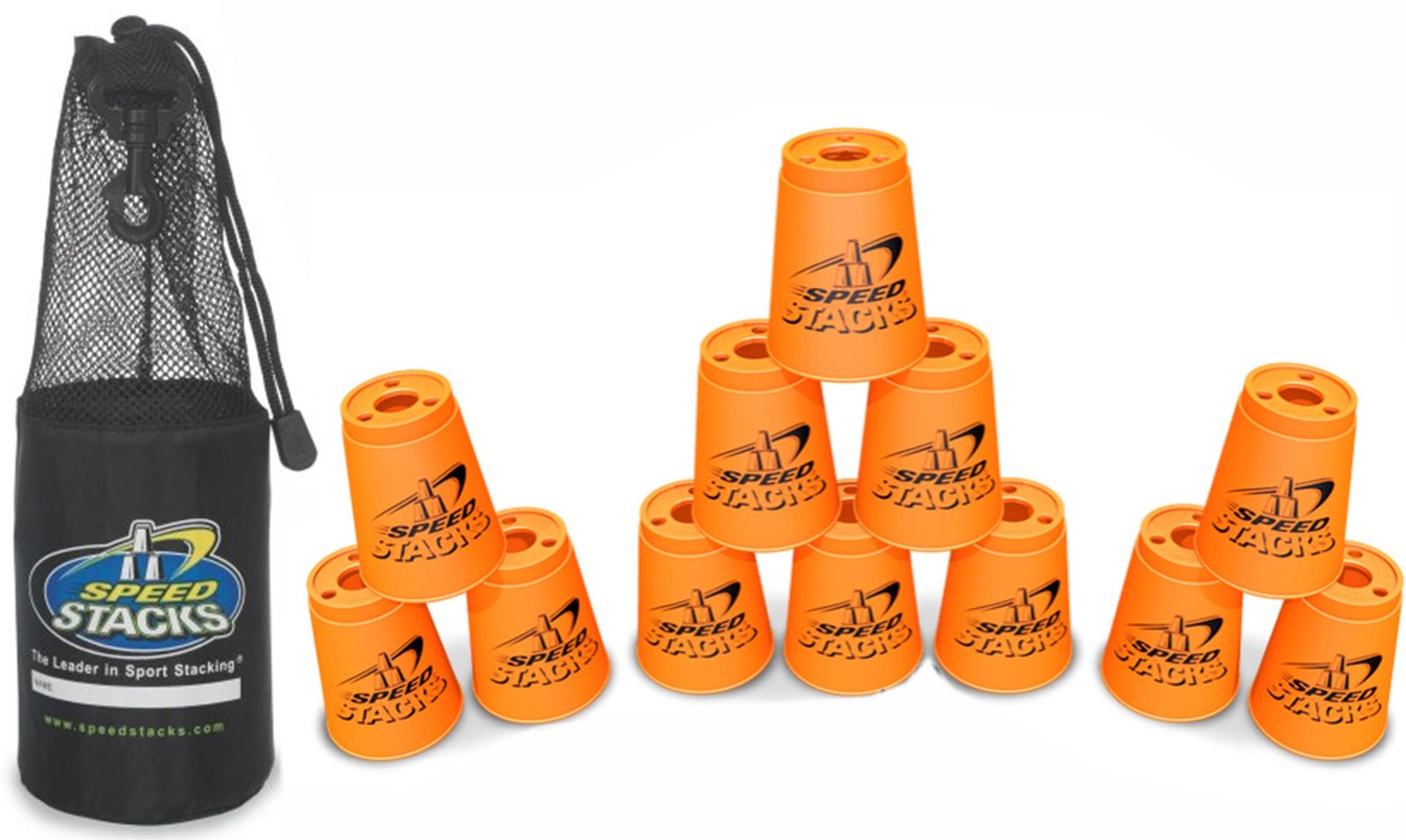 Primary image for Speed Stacks Set of 12 Competition 4" Metallic Orange Cups with Carrying Bag