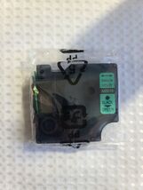 Label Maker Tape 12mmx7m - 1/2" x 23' Black on Green - 45019 (1-Pack) - $5.03