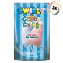 4x Bags Swirlz Pink Vanilla &amp; Blue Raspberry Flavored Cotton Candy | 3.1oz - $18.28