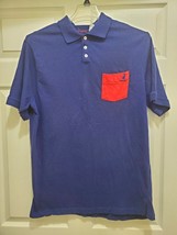 Kangol Mens L  Polo Shirt Navy Blue Red Collared Cotton Short Sleeve 1 P... - £19.30 GBP