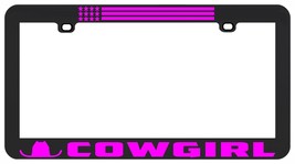 Cowgirl Flag Pk License Plate Frame Holder - £5.44 GBP