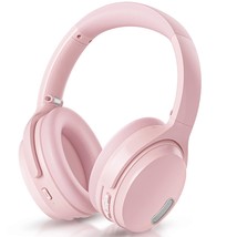 Pink Active Noise Cancelling Headphones, Bluetooth Headphones With 40H Playtime, - £74.96 GBP