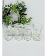 Set of 4 Libbey Glasses Country Geese Blue White 4” Juice Cups Grandma D... - $480.86 MXN