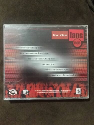 BACKSTREET BOYS FOR THE FANS CD 1 In Very Good Condition Live Concert Show ZOMBA Item image 2