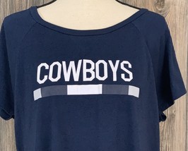 Nike Dallas Cowboys NFL Shirt Women&#39;s Large Navy Blue Relaxed Fit Short Sleeve  - £8.67 GBP