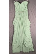 David&#39;s Bridal Meadow Green Strapless Bridesmaid Dress Women&#39;s Size 0 NEW - £85.56 GBP